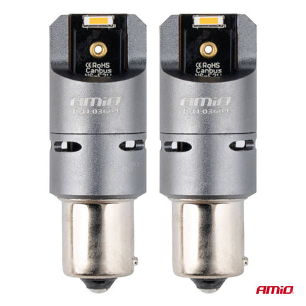 AMiO AMiO LED CANBUS PRO - serie BAU15S PY21W 2x1860 SMD Amber 12V 24V AMiO 2