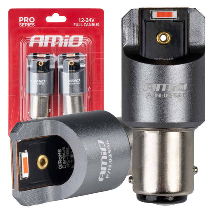 AMiO AMiO LED CANBUS PRO serie BAY15D P21/5W 2x1860SMD Rood 12/24V FULL CANBUS AMiO 4