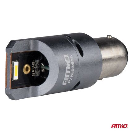 AMiO AMiO LED CANBUS PRO serie BAY15D P21/5W 2x1860SMD Wit 12/24V FULL CANBUS met VENTILATOR AMiO 2