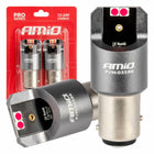 AMiO LED CANBUS PRO serie BAY15D P21/5W 4x3030 SMD Rood 12/24V - VCTparts.nl