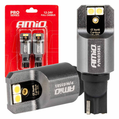 AMiO LED CANBUS PRO serie T15 W16W 4x3030 SMD Wit 12/24V FULL CANBUS