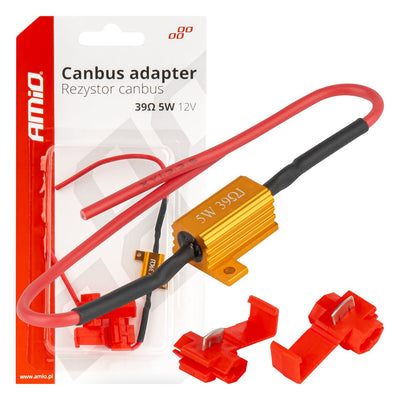 AMIO LED Canbus Weerstand 39 Ohm 5W - Voorkomt CANBUS Foutmeldingen Storing Oplossen