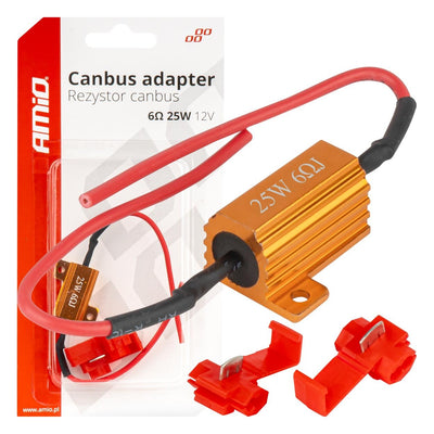 AMIO LED Canbus Weerstand 6 Ohm 25W - Voorkomt CANBUS Foutmeldingen Storing Oplossen