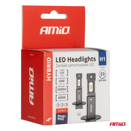 AMiO AMIO LED H1 Koplampen Hybrid Series 6000K Canbus 60W – Krachtige en Stijlvolle Autoverlichting AMiO 5