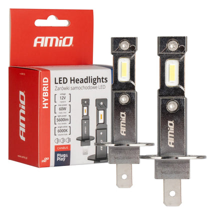 AMiO AMIO LED H1 Koplampen Hybrid Series 6000K Canbus 60W – Krachtige en Stijlvolle Autoverlichting AMiO 1
