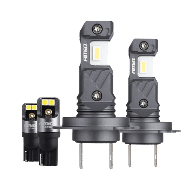 AMiO LED H7 + T10 Koplampen & Parkeerlichten Hybrid series 6000K Wit - 5600LM Canbus 60W - VCTparts.nl