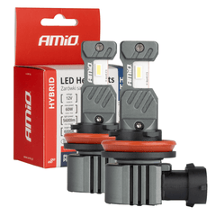 AMiO AMiO LED H8/H9/H11 Koplampen/Mistlampen Hybrid series Wit 6000K - 5600LM Canbus 60W AMiO 1