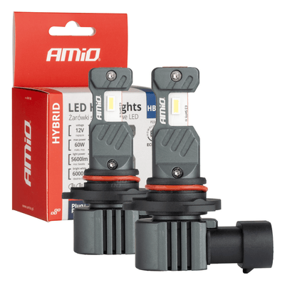 AMiO LED HB4 Koplampen/Mistlampen Hybrid series 9006 Wit 6000K - 5600LM Canbus 60W