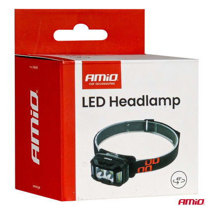 AMiO AMiO LED Hoofdlamp 2xXPG+10SMD 1800mAh SUPER BRIGHT – USB Oplaadbaar Met Multi - Lichtmodi - Voor Outdoor Workshop en Noodsituaties AMiO 12