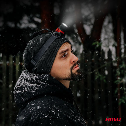 AMiO AMiO LED Hoofdlamp T6 3600mAh Met Bewegingssensor Zoomfunctie en ABS+Aluminium Behuizing - voor Werk Outdoor en Noodsituaties AMiO 2