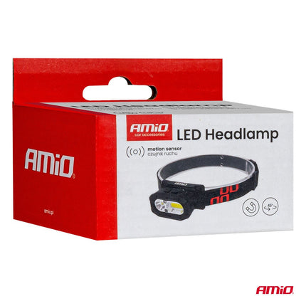 AMiO AMiO LED Hoofdlamp XPG+COB 1000mAh met Bewegingssensor - USB Oplaadbaar en Verstelbare Hoofdband - voor Outdoor Workshop en Noodsituaties AMiO 7