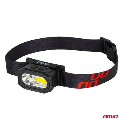AMiO AMiO LED Hoofdlamp XPG+COB 1000mAh met Bewegingssensor - USB Oplaadbaar en Verstelbare Hoofdband - voor Outdoor Workshop en Noodsituaties AMiO 3