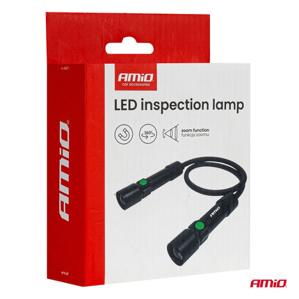 AMiO AMiO LED Inspectielamp 2xP50 1000mAh Halslamp met Flexibele Hals - Zoomfunctie en Oplaadbare Batterijen - Voor Werkplaats en Noodsituaties AMiO 12
