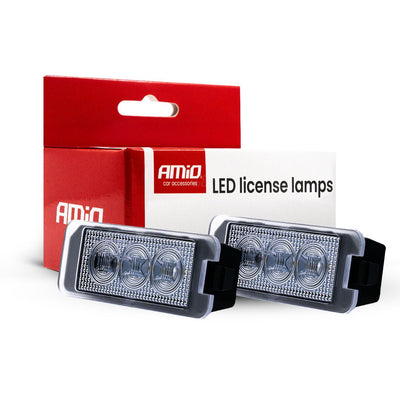 AMiO LED Kentekenverlichting CLP12 HP MAN, SEAT en VW – Set van 2 - High Power LED - Nummerplaatverlichting Lampen voor VAG, Porsche en Audi