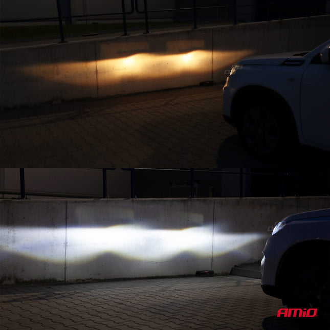 AMiO LED Koplampen COBserie H4 Dimlichten Wit - VCTparts.nl