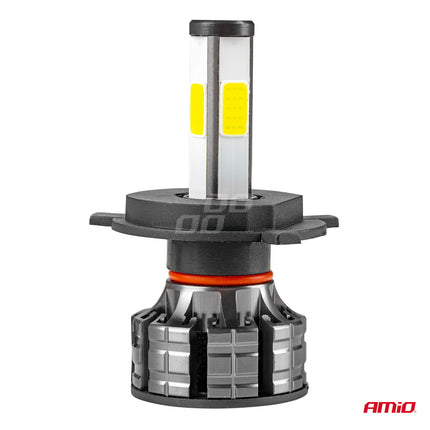 AMiO LED Koplampen COBserie H4 Dimlichten Wit - VCTparts.nl