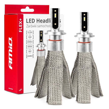 AMiO AMiO LED Koplampen FLEX+ Serie H7/H18 canbus 6000K 12 - 24V Dimlichten Wit AMiO 5