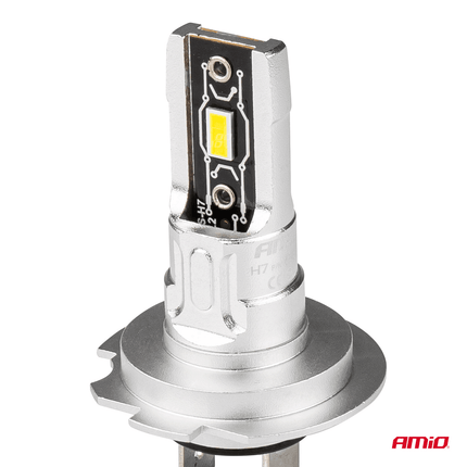 AMiO AMiO LED Koplampen Mini + Grootlicht Hybrid series H7 (H18) Wit 6000K - 3500LM + 5600LM Canbus 60W 4 stuks Combideal 4