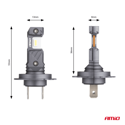 AMiO AMiO LED Koplampen Mini + Grootlicht Hybrid series H7 (H18) Wit 6000K - 3500LM + 5600LM Canbus 60W 4 stuks Combideal 7
