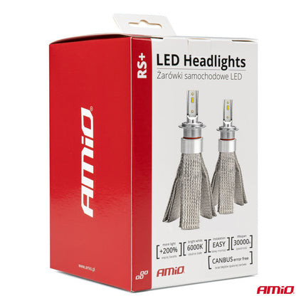 AMiO AMiO LED Koplampen RS+ Serie H7 – Slanke en Draaibare 50W Dimlichten in Wit AMiO 5
