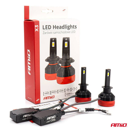 AMiO AMiO LED Koplampen X3 - serie H1 Dimlichten Wit AMiO 4