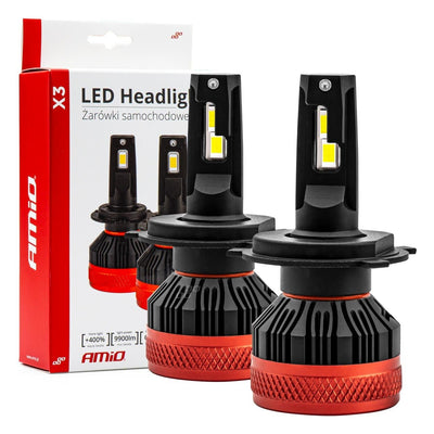 AMiO LED Koplampen X3serie H4/H19 Dimlichten Wit