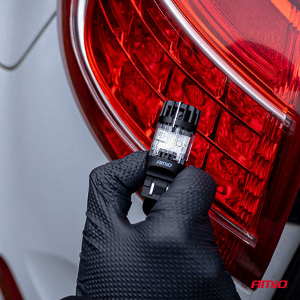 AMiO LED Lamp LumiTec T20D 7443 W21/5W 12V FULL CANBUS – Witte Dual - Filament LED Vervanger (1 stuk) - VCTparts.nl