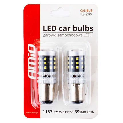 AMiO AMiO LED - lampen CANBUS 2016 39SMD 1157 BAY15D P21/5W Wit 12V/24V AMiO 2