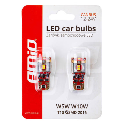 AMiO AMiO LED - lampen CANBUS 2016 6SMD T10 W5W W10W Wit Wit 12V/24V AMiO 4