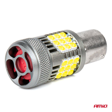 AMiO AMiO LED - LAMPEN CANBUS PRO - serie 1156 BA15S P21W R10W R5W 36x3030 SMD VENTILATOR Wit 12V/24V AMiO 6