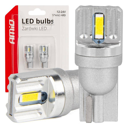 AMiO AMiO LED - lampen STANDAARD T10 W5W 2x1860 SMD Wit 12V/24V AMiO 1