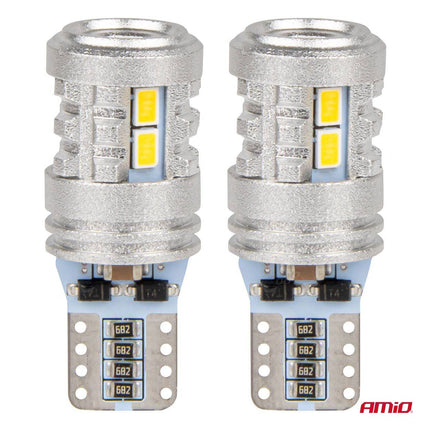 AMiO AMiO LED - lampen STANDAARD T10 W5W 6x3020 + 1x3030 SMD Wit 12V/24V AMiO 2