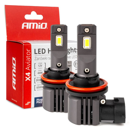 AMiO AMiO LED Mistlichten X4 - serie AVIATOR H8/H9/H11/H16 6500K max. 44W Wit AMiO 1