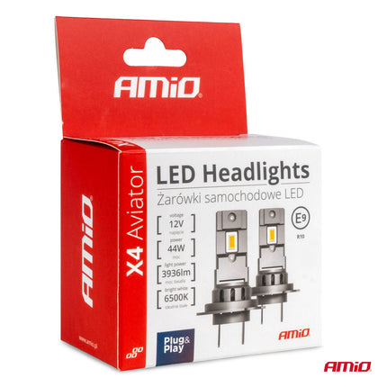 AMiO AMiO LED Mistlichten X4 - serie AVIATOR H8/H9/H11/H16 6500K max. 44W Wit AMiO 5