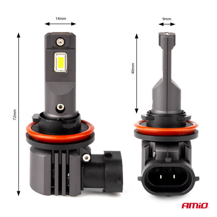AMiO AMiO LED Mistlichten X4 - serie AVIATOR H8/H9/H11/H16 6500K max. 44W Wit AMiO 3