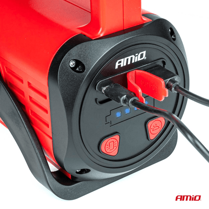 AMiO LED Nood Zoeklicht Handlamp met Geïntegreerde Oplaadbare Batterij 400LM Zwart - Rood - VCTparts.nl