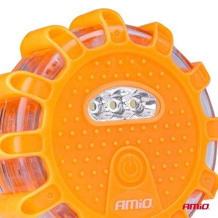 AMiO LED Safety Lights Rood Set van 10 Noodlampen 12SMD+3SMD 650mAh met Waarschuwingsfunctie - VCTparts.nl