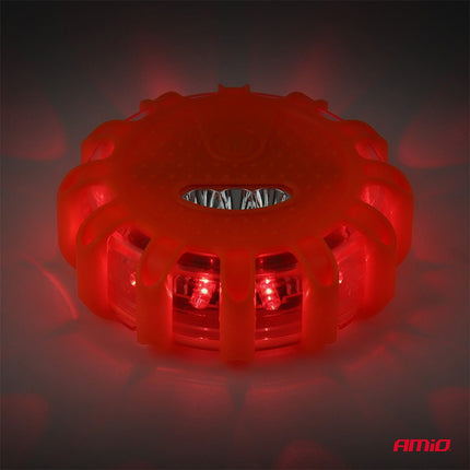 AMiO LED Safety Lights Rood Set van 10 Noodlampen 12SMD+3SMD 650mAh met Waarschuwingsfunctie - VCTparts.nl