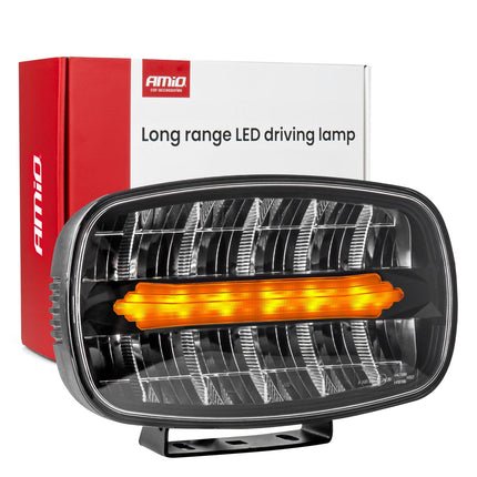 AMiO LED Werklicht Verstraler Ovaal 109W 12V - 24V Lange - afstandslamp met Positielicht voor Vrachtwagen, Offroad, Bouw en Landbouw - VCTparts.nl