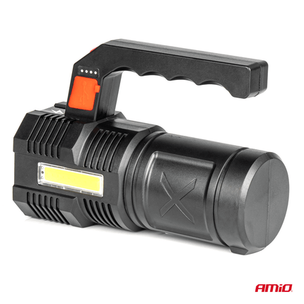 AMiO AMiO LED Zoeklicht Handlamp met Geïntegreerde Oplaadbare Batterij 300LM Zwart - Rood AMiO 5