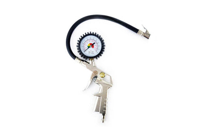 AMiO Luchtpistool met Drukmeter voor Compressor Air Gun Koppelstuk Zilver
