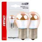 AMiO AMiO LumiTec PY21W Amber Chrome Halogeen Autolampen – BAU15s 12V 21W (2 stuks) AMiO 1