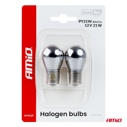 AMiO AMiO LumiTec PY21W Chrome Off - Road Halogeen Autolampen – Trillings - en Hittebestendig BAU15s 12V 21W (2 stuks) AMiO 6