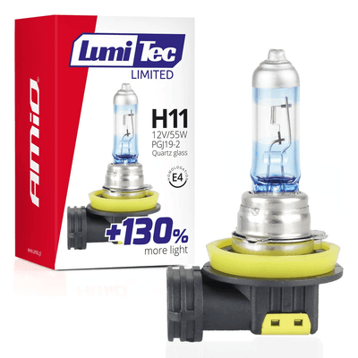 AMiO LumiTec Silver Halogeen Dimlicht +130% H11 12V 55W (1 stuk)