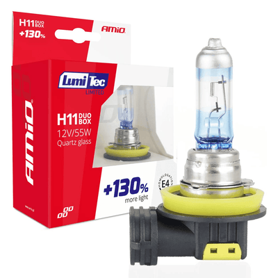 AMiO LumiTec Silver Halogeen Dimlicht +130% H11 12V 55W (set)