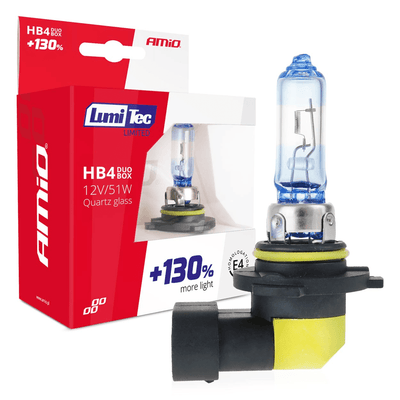 AMiO LumiTec Silver Halogeen Dimlicht +130% HB4 12V 51W (set)