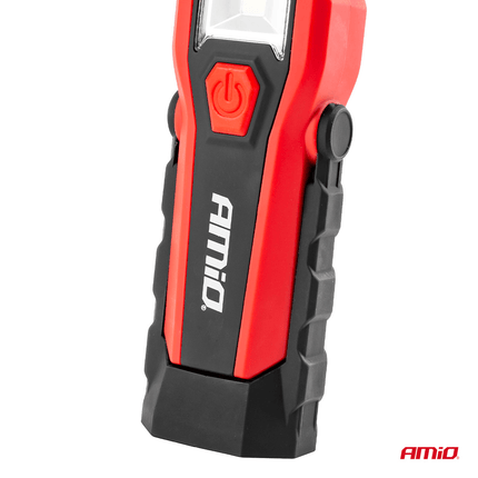 AMiO AMiO Magnetische Werklamp Looplamp Inspectie Auto Zaklamp met 12 - 24V en 230V Lader Rood Zwart AMiO 4