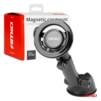 AMiO AMiO Magsafe Auto Telefoonhouder met Telescopisch Uitschuifbare Arm voor Dashboard en Voorruit Zwart AMiO 4