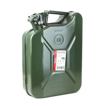 AMiO Metal Jerrycan 10L – UN - Gecertificeerde Metalen Brandstofcan Groen - Stalen Noodopslag Emergency Fuelcan Diesel Benzine - VCTparts.nl