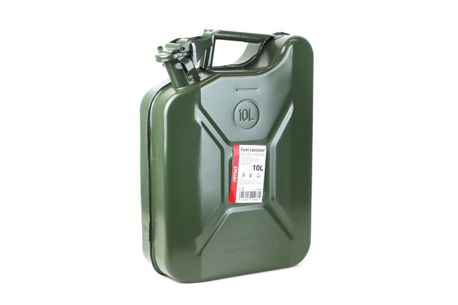 AMiO Metal Jerrycan 10L – UN - Gecertificeerde Metalen Brandstofcan Groen - Stalen Noodopslag Emergency Fuelcan Diesel Benzine - VCTparts.nl